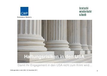 Haftungsrisiken in den USA.pdf - Bratschi Wiederkehr & Buob