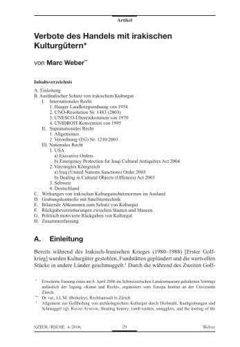 Verbote des Handels mit irakischen Kulturgütern (.pdf) - Lanter ...