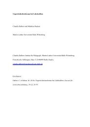 Ungewissheitstoleranz bei - Martin-Luther-Universität Halle ...
