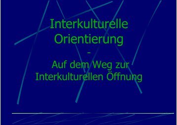 Interkulturelle Orientierung