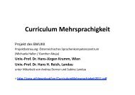 b) das Curriculum Mehrsprachigkeit