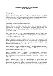 Publikationsverzeichnis Dr. Thorsten Hippe Stand: 13.10.2011 ...