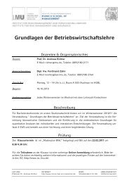 Grundlagen der Betriebswirtschaftslehre - Inriver - LMU