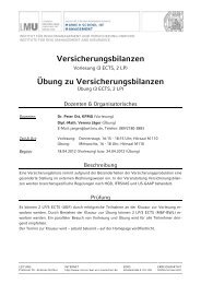 Versicherungsbilanzen Übung zu ... - Inriver - LMU