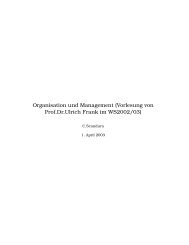 Organisation und Management (Vorlesung von Prof.Dr ... - Inforakel