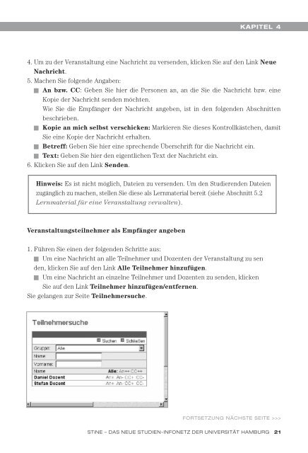 Informationen für Lehrende - STiNE - Universität Hamburg