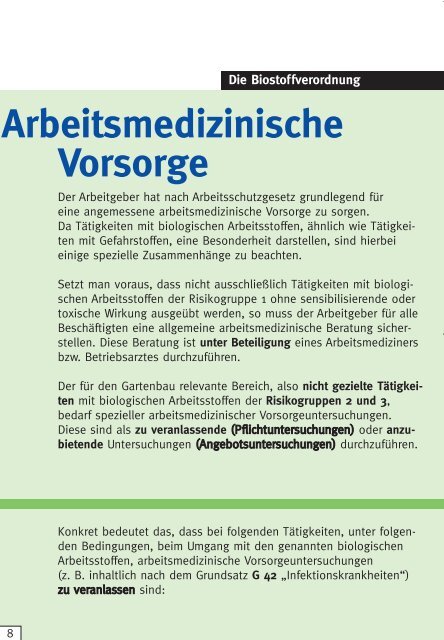 Die Biostoffverordnung - GBG 17.1 - LSV