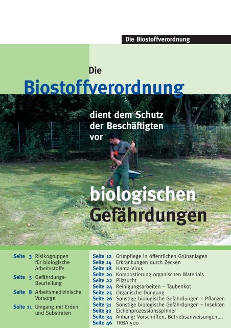 Die Biostoffverordnung - GBG 17.1 - LSV