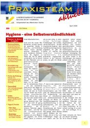 Hygiene - eine Selbstverständlichkeit - LZK BW