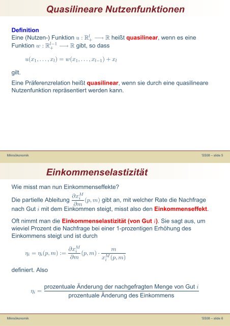 Kapitel 1 Theorie des Konsumenten (Teil c: Einkommens