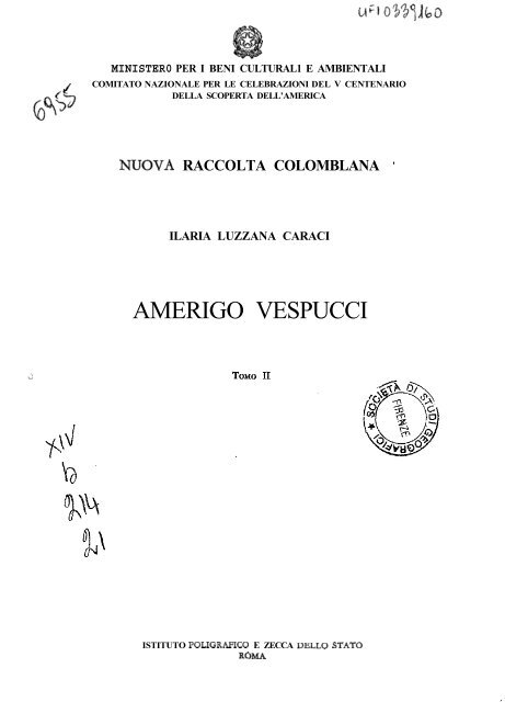 AMERIGO VESPUCCI - E-prints Archive - Home