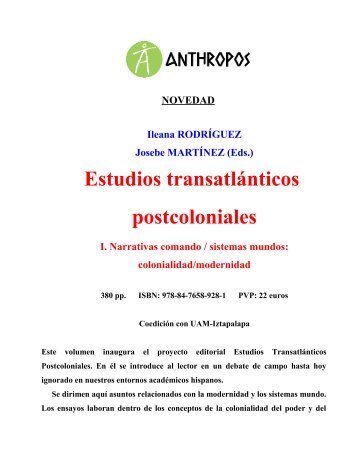 Estudios transatlánticos postcoloniales