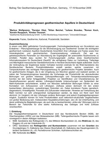 Geothermiekongress 2009 Wolfgramm et al. (.pdf) - Geothermisches ...