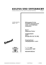 Lehrplan Biologie EG und SG - der HWS Albstadt