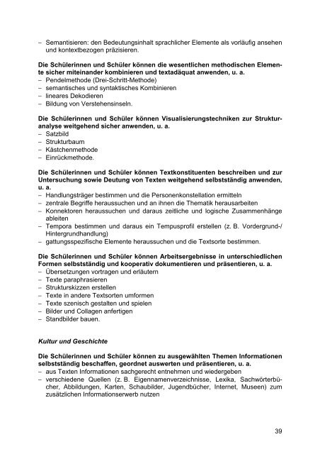 Kernlehrplan Latein - Standardsicherung NRW