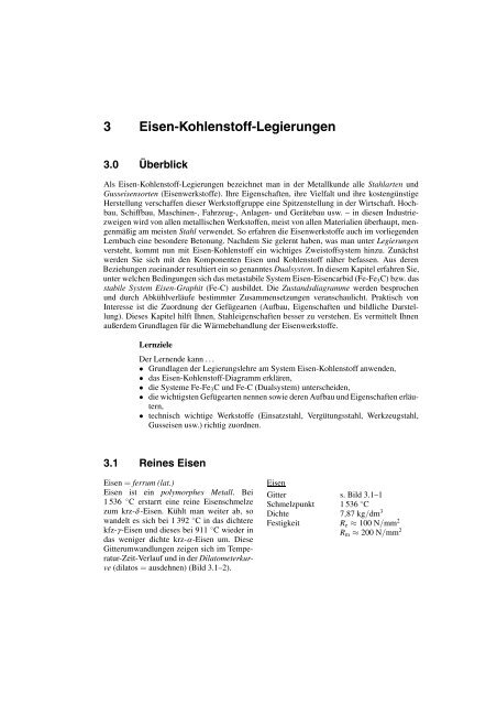 3 Eisen-Kohlenstoff-Legierungen