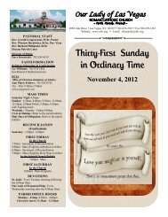 Thirty-First Sunday in Ordinary Time - Diocese of Las Vegas