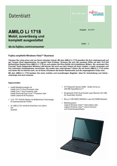 AMILO Li 1718 - Fujitsu