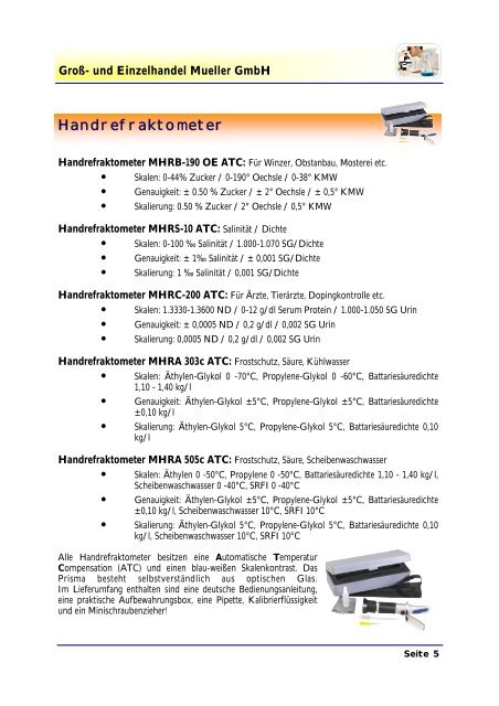 Refraktometer - Mueller Optronic