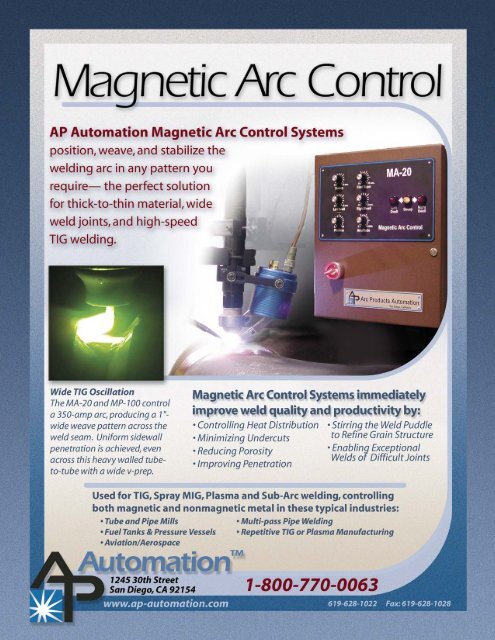 Magnetic Arc Control Flyer - AP Automation
