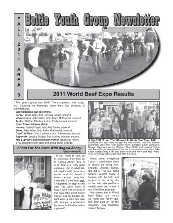 2011 Fall BYG newsletter - Great Lakes Belted Galloway Association