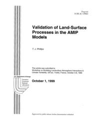 Validation of Land-Surface Processes in the AMIP Models