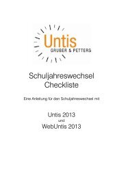 Schuljahreswechsel Checkliste - Untis