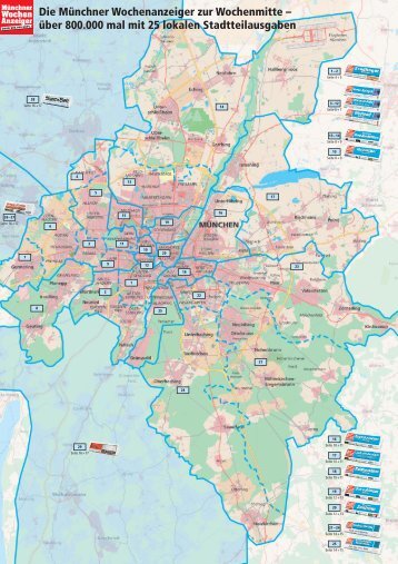 Verteilgebiete nach Postleitzahlen - Münchner Wochenanzeiger