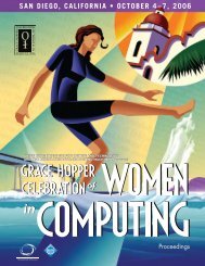 Proceedings - Grace Hopper Celebration of Women in Computing