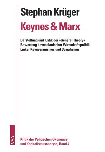 Stephan Krüger Keynes & Marx - VSA Verlag