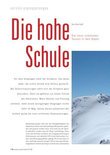 Die neun schönsten Alpenquerungen - Bergportal.ch