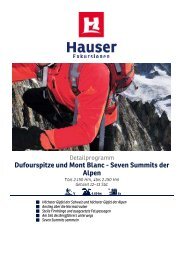 Dufourspitze und Mont Blanc - Seven Summits der Alpen - Hauser ...