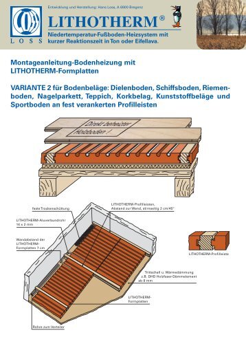 Montageanleitung-Bodenheizung mit LITHOTHERM-Formplatten ...