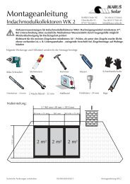 R:\pr\Prospekte IKARUS\Montageanleitung WK 2 ... - Solarschmidt