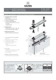 Montageanleitung HALFEN Fertigteilanschluss HVL - 03/09 ...