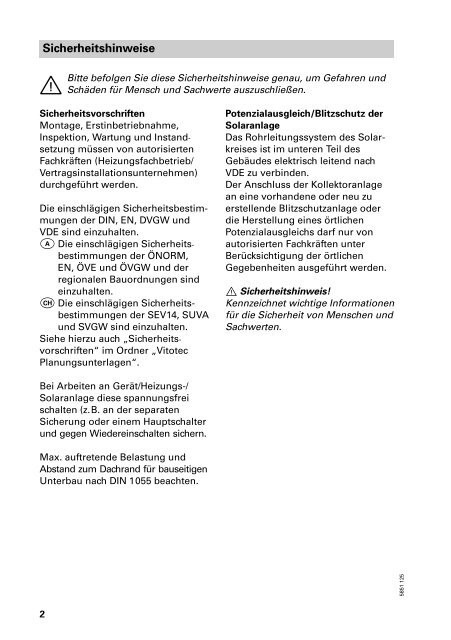 VITOSOL 100 Montageanleitung