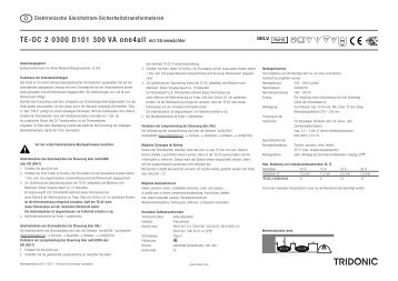 TE-DC 2 0300 D101 300 VA one4all mit Stromwächter