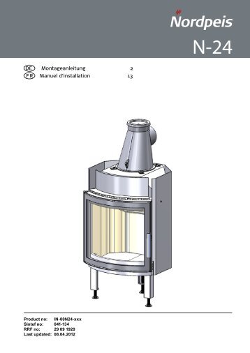 DE Montageanleitung 2 F R Manuel d'installation 13 - Nordpeis