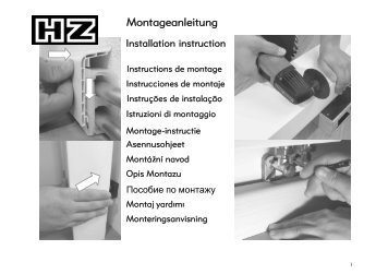 Montageanleitung - HZ Weitzel