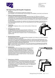 Montageanleitung USG EasyWin Fertigfenster