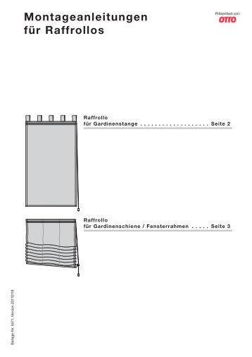 Montageanleitungen für Raffrollos