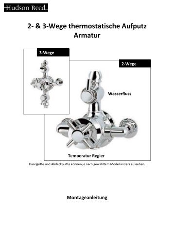 Montageanleitung 2- & 3-Wege Auputz Armatur - Hudson Reed