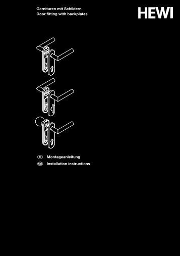 Montageanleitung Installation instructions Garnituren mit ... - HEWI