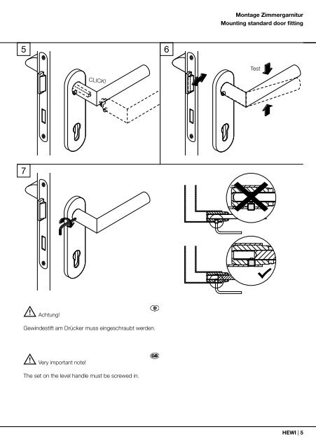 Montageanleitung Installation instructions Garnituren mit ... - HEWI