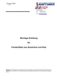 Montage-Anleitung für Fensterläden aus Aluminium und Holz