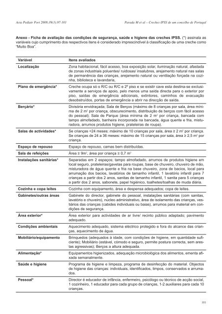 Acta Ped - Sociedade Portuguesa de Pediatria