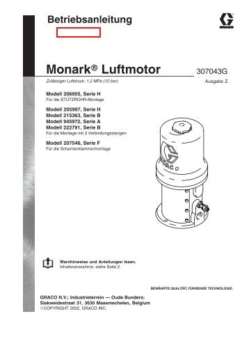 307043z , Monark Luftmotor - Graco Inc.