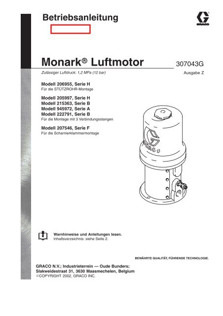 307043z , Monark Luftmotor - Graco Inc.