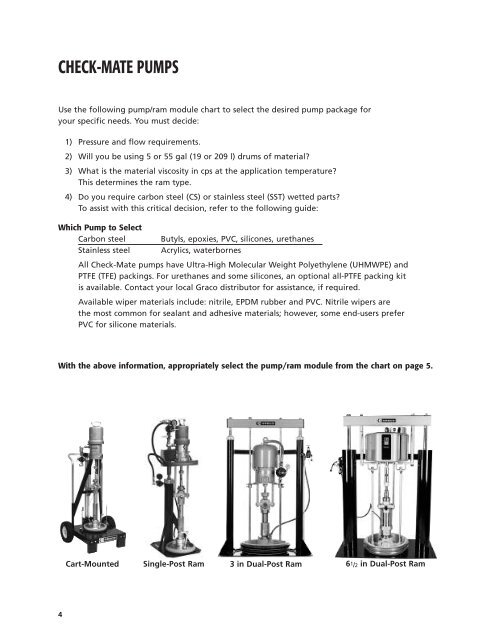 CHECK-MATE PUMPS - Graco Protected URL - Graco Inc.