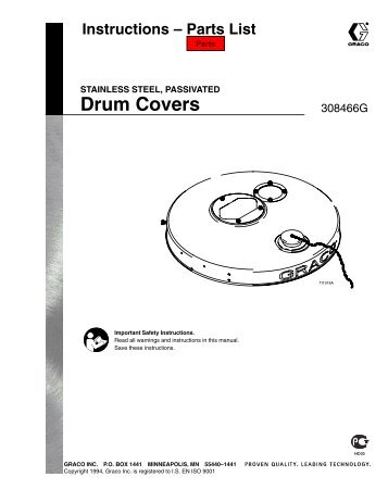 308466G Drum Covers - Graco - Graco Inc.